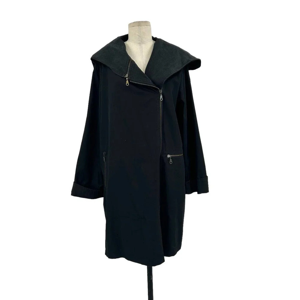 Ivan Grundahl Black Asymmetric‎ Zip Cotton Jacket Size 38 US 8